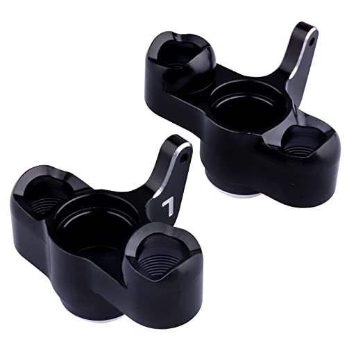 Aluminum Front Steering Blocks Steering Knuckle for Arrma 1/8 Kraton/Outcast/Notorious 6S BLX Upgrades Parts,Replace AR330505 (Black) - color: Black