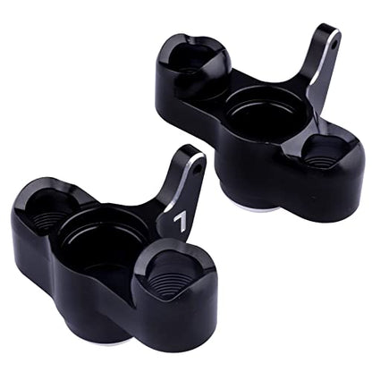 Aluminum Front Steering Blocks Steering Knuckle for Arrma 1/8 Kraton/Outcast/Notorious 6S BLX Upgrades Parts,Replace AR330505 (Black) - color: Black