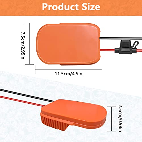 【2 Packs】 Power Wheel Adapter for AEG RIDGID 18V MAX Lithium Battery Adapter Power Wheels Battery Converter Kit with Fuses & Wire Terminals, 12AWG Wire, Power Connector for DIY Rc Car Toys - style: for AEG RIDGID Battery