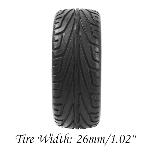 10-Spoke RC 12mm Hex Hub Wheel Rims & Rubber Tires Compatible with HSP Tamiya HPI Kyosho 1/10 On-Road Touring Car,WLtoys 1/14 144001 Traxxas 1/16 Slash RC 1/18 A959B Buggy (Green) - color: Green