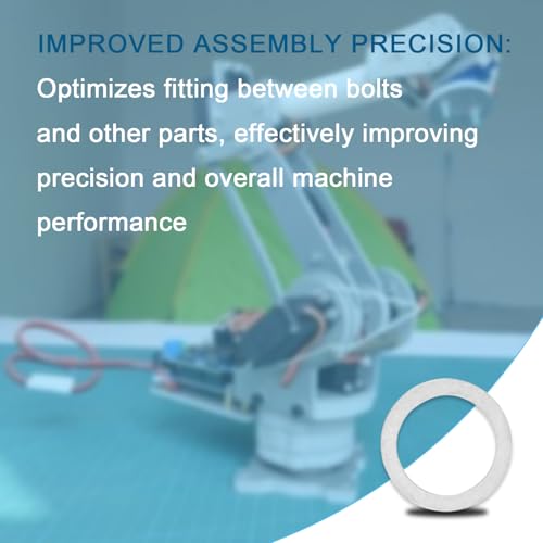 M12x16mm Thin Shim Washer Set for Mechanical DIY,48pcs 304 Stainless Steel | Precision spacer set with 0.1,0.2,0.3,0.5mm thicknesses,12 pcs each,for M12 bolts,electronics and component alignment - size: M12x16