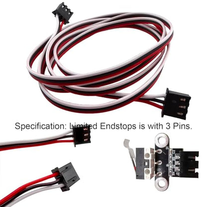 6Pcs 3D Printer Endstop Limit Switch and Ender 3 Limit Switch Cables 3 Pin for 3D Printer Parts Ramps1.4, Compatible with Ender 3, Ender 3 v2, Ender 3 s1, Ender 5, Ender 3 pro, Prusa i3, Mega-S, etc. - style: 6Pcs 3D Printer Endstop Limit Switch and Cable