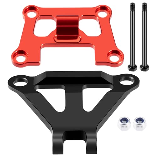 Aluminum Front Bulkhead Mount Strengthenfor Tra-xxas 1/16 Mini Maxx | 4WD RTR Brushless Monster Truck Upgrades Red Front Bumper Support Mount - color: Red