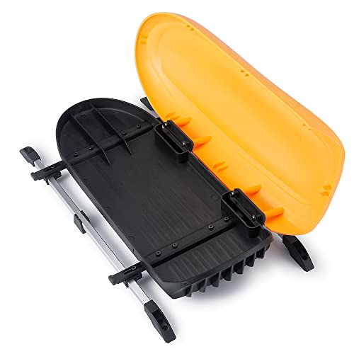 RC-Hub Plastic Roof Trunk Luggage Rack Box for 1/10 TRX-4 TRX-6 RC Crawler Car,Roof Top Carrier Storage Luggage Box for RC Crawler (Yellow) - color: Yellow