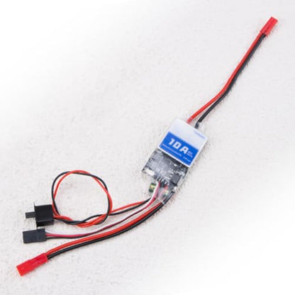 ZORZA 1Pcs Bidirectional 10A Brushed ESC with Mid-Position Brake PWM Compatible for 2S-4S Batteries RC Brushed Motor Speed Controller for DIY Boats Tanks Cars