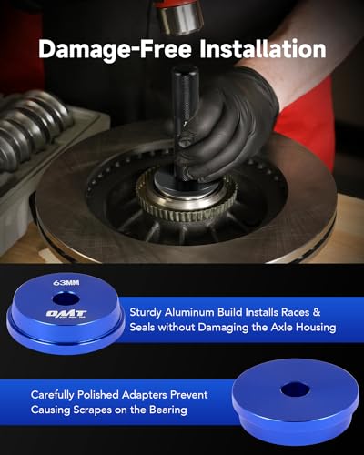 OMT Bearing Press Kit, 10pc Bearing Race and Seal Driver Set | Seal Installer Bearing Driver Kit for Bearing Installation with Seal Driver and 9 Bearing Adapters - style: Large