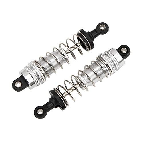 2Pcs Vgoohobby Aluminum Alloy Shock Absorber Damper Suspension Upgrade Parts Compatible with WLtoys 144001 1/14 RC Car Buggy (Silver) - color: Silver