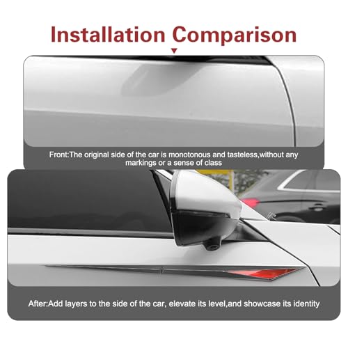 2 PCS Car Side Doors Blade Emblem Stickers, 3D Fashion Blade Style Car Fender Side Decal, Self-Adhesive Body Engine Hood Decal, Universal for Cars, Trucks, SUVs (Red) - color: Red