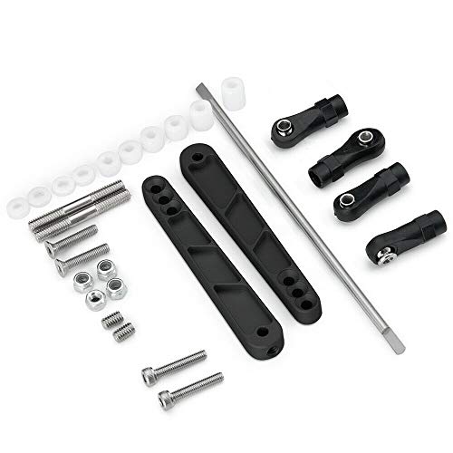 Alloy Rear Anti-Sway Bar Swaybar Set for 1/10 RC Axial Wraith RR10 Bombers (Black) - color: Black