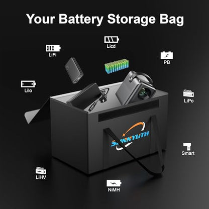 12V 100Ah LiFePO4 Lithium Battery Fireproof Safe Bag, Large Capacity Explosion-Proof Lipo Battery Bag for Charging and Storage,14×9.5×7.8in Waterproof Box Compatible with Litime and ECO - size: 14×9.5×7.8 in