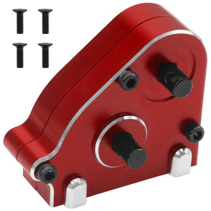 Metal Transfer Case Gearbox Transmission Gearbox Compatible with MN128 MN86 MN86K MN86S MN86KS 4WD G500 1/12 RC Crawler Car Upgrade Part (Red) - color: Red