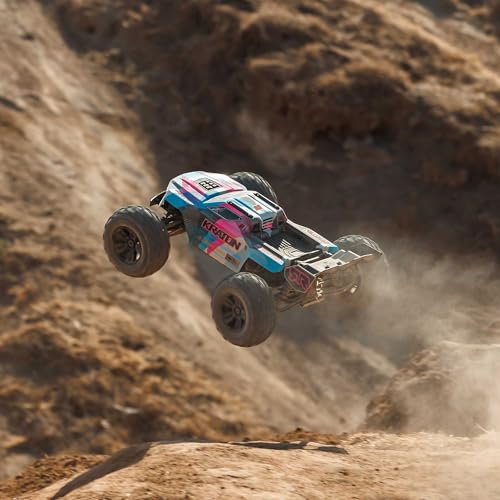 ARRMA RC Truck 1/8 KRATON 4X4 6S BLX BRUSHLESS V6 Speed Truck RTR (Lipo Battery and Charger Not Included) (Blue/Pink), ARA8608V6T2 - color: Blue/Pink