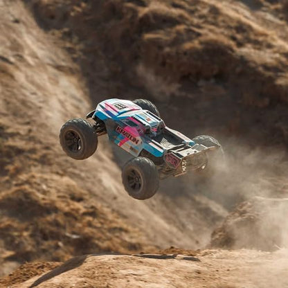 ARRMA RC Truck 1/8 KRATON 4X4 6S BLX BRUSHLESS V6 Speed Truck RTR (Lipo Battery and Charger Not Included) (Blue/Pink), ARA8608V6T2 - color: Blue/Pink