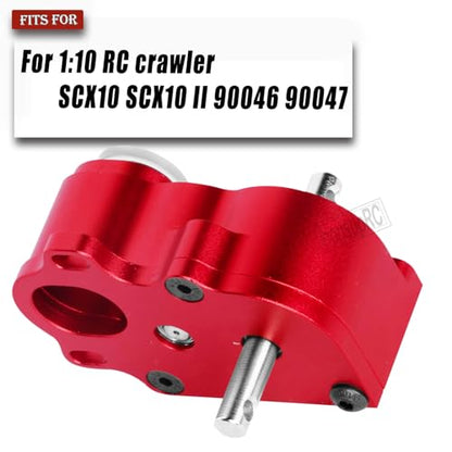 LCG Middle Transmission Gearbox Upgrades Part for 1/10 RC Crawler car SCX10 SCX10 ii 90047 Wraith,Aluminum Center Transmission Gearbox Hops up,Red - color: Red(parts)