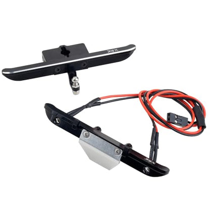 DJX CNC Aluminum Front and Rear Bumper with Light for 1/18 RC Rock Crawler Car Redcat Ascent-18 Upgrade Parts