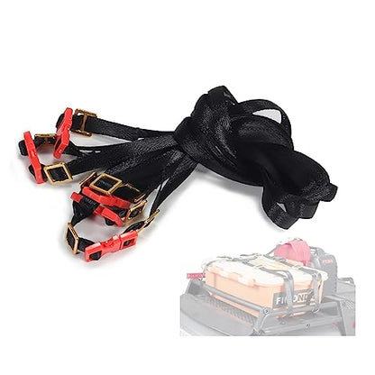 5Pcs Polyester Roof Rack Buckle Strap Luggage Carrier Cargo Net 1/10 RC Crawler Accessories Redcat TRX6 SCX10 TRX4 Upgrades (Red) - color: Red