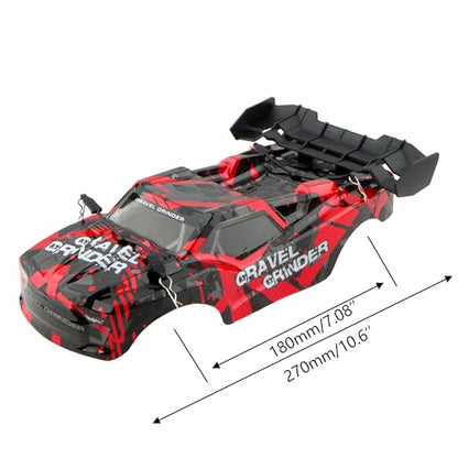 9005E RC Car Shell Body Cover PX9000-04 RC Car Assembly Accessories Replacement Spare Parts for 9003E 9005E 003E 1:14 Scale RC Cars Trucks Vehicle (Red-Black)