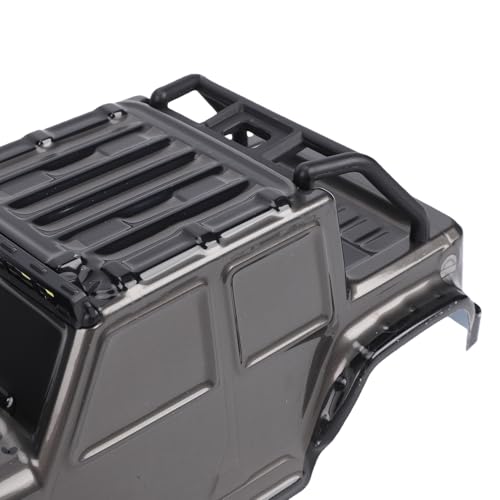 RC Car Body Shell, Polycarbonate Replacement Cover with LED Roof Lights, 27 X 10 X 9 Cm, Pressure Printed Truck Body for 1:16 Scale SCY16103PRO Off Road Racing (Gray) - color: Gray