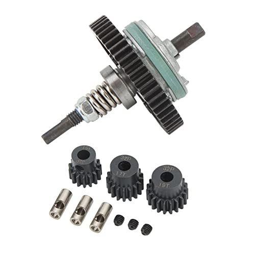 RC Differential Assembly Set, Steel 52T Gear Kit with 15T 17T 19T Pinions, Black 85g Conversion Shaft Set for Slash 4x4 E T Maxx RC Car Users