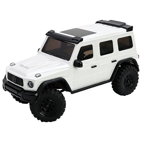 for AXIAL SCX30 Plastic Painted Unpainted Body Kit Shell Cover with Light Bucket Mount Spare Tire Mount for 1/30 RC Crawler Replace DIY Upgrade (White) - color: White