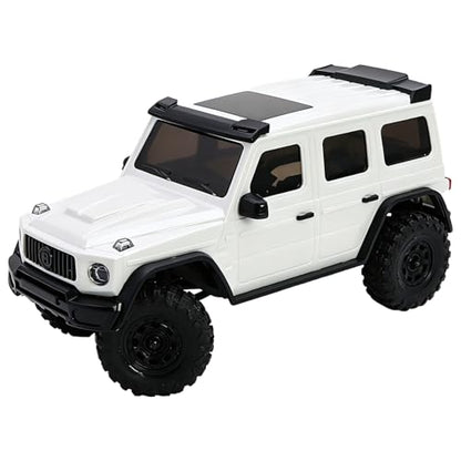 for AXIAL SCX30 Plastic Painted Unpainted Body Kit Shell Cover with Light Bucket Mount Spare Tire Mount for 1/30 RC Crawler Replace DIY Upgrade (White) - color: White
