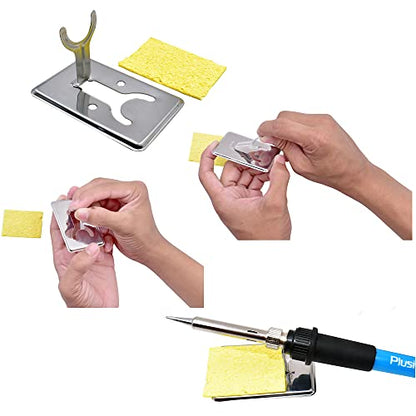 Soldering Iron Kit, 60W Adjustable Temperature 15-in-1, Solder Wire, 2 pcs Tips, Wire Cutter, Desoldering Pump, Tweezers, Fast Heating for Desoldering Electronics Repair Hobby DIY 120V US Plug