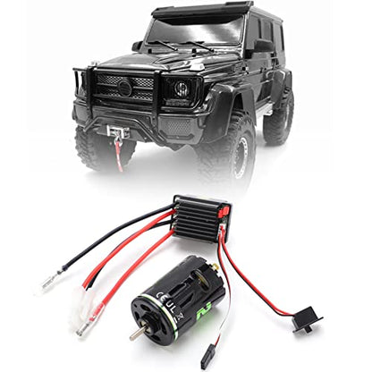 540 Brushed Motor 320A ESC Combo High Torque Durable Low Noise High Power for Axial SCX10 D90 Redcat GEN8 RC Crawler Trucks Drift Cars Iron Plastic Copper 219g (45t) - size: 45t, style: 45t
