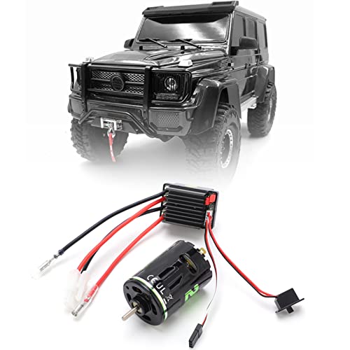 540 Brushed Motor 320A ESC Combo High Torque Durable Low Noise High Power for Axial SCX10 D90 Redcat GEN8 RC Crawler Trucks Drift Cars Iron Plastic Copper 219g (45t) - size: 45t, style: 45t