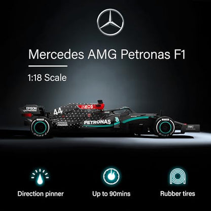 Voltz Toys Authentic Licensed 1:18 Mercedes-Benz F1 W11 Remote Control Car - F1 Collection RC car Series for Kids and Adults - 2.4GHz RC Car for Gift (1:18 Mercedes-Benz F1 W11) - color: 1:18 Mercedes-benz F1 W11