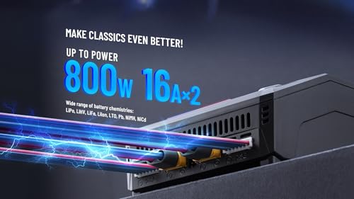 ToolkitRC M6DAC V2/PRO 16AX2 AC200-300W DC800W Dual Channel Smart Charger for 1-6S LiPo LiHV Life Lilon LTO 1-16S NiMH PD65W (M6DAC V2) - size: M6DAC V2