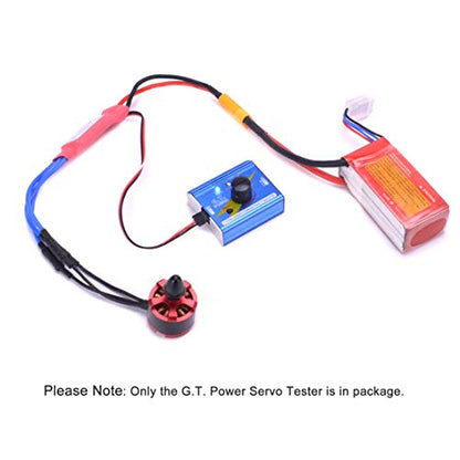 YoungRC Servo Tetser Multi 3CH Digital Servo Tester ECS Consistency Speed Controler Checker RC Aluminum Shell Servo Tester for RC Helicopter Car Boat