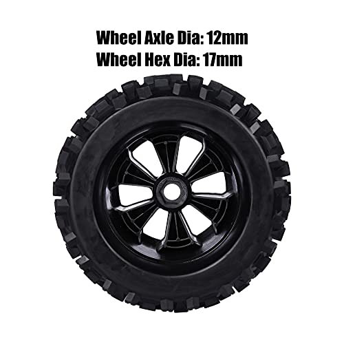 Aimrock 17mm Hex 3.8 RC Wheels and Tires Pre-glued Combo for 1/10 Traxxas Maxx Tmaxx E-Revo Revo 3.3 1/8 Arrma Kraton Outcast Notorious 6S Redcat RC Monster Truck Off-Road Car, Set of 4