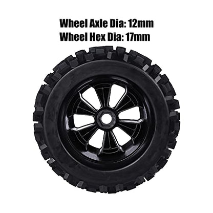Aimrock 17mm Hex 3.8 RC Wheels and Tires Pre-glued Combo for 1/10 Traxxas Maxx Tmaxx E-Revo Revo 3.3 1/8 Arrma Kraton Outcast Notorious 6S Redcat RC Monster Truck Off-Road Car, Set of 4