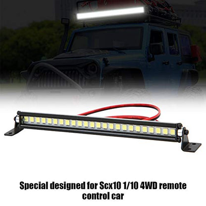 FILFEEL 24 LED Roof Lights Bar Decoration RC Accessory for Scx10 1/10 Car, Making Your car More Attractive, Cool Even in Dark Environment with 24pcs Light Chips, Perfect for Easy
