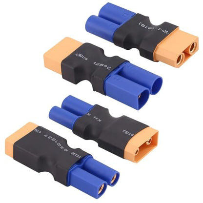 XT90 Male to EC5 Female and XT90 Female to EC5 Male Connector Adapters for RC FPV Drone Car Lipo NiMH Battery Charger ESC