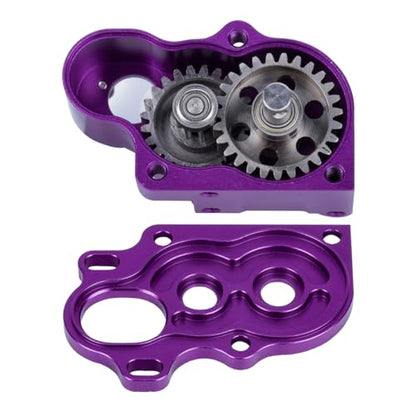 SCX10 TRX4 Gearbox,LCG Crawler R2 Metal Transmission Low Center of Gravity Gearbox for 1/10 RC Car SCX10 TRX4 RC4WD Capra Axle DIY Chassis(Red) - color: Red