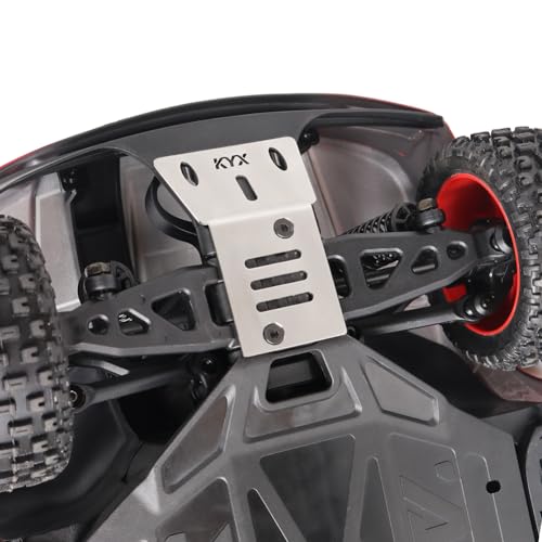 KYX Racing Stainless Steel Chassis Guard Skid Plate Guard Upgrades Parts Accessories for 1/14 RC Car ARRMA Mojave Grom Mega