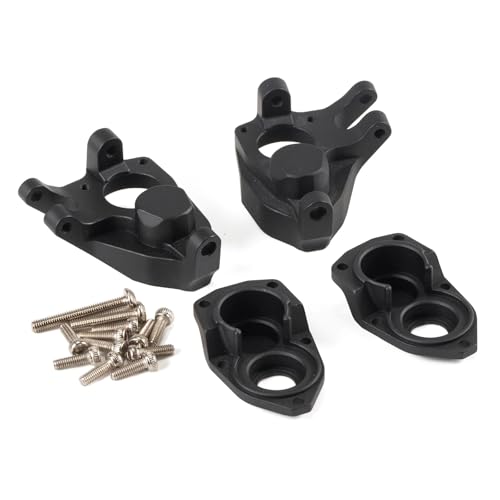 F10 Front Rear Portal Cover Set,CNC Aluminum Front Knuckle Rear Portal Cover 12mm Hex for Vanquish F10 Portal Axle VRD VS4-10 Phoenix (Black Knuckle Set) - style: Black Knuckle Set