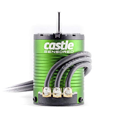 Castle Creations Sidewinder 4 Sensorless ESC & 1406 7700KV Brushless Motor Upgrade for 1/10 RC Vehicles On Road Edition, Black, Green