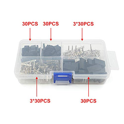 30 Sets Servo Plug Male Female Connector Crimp Pin Kit Compatible Futaba for Hitec Spektrum RC