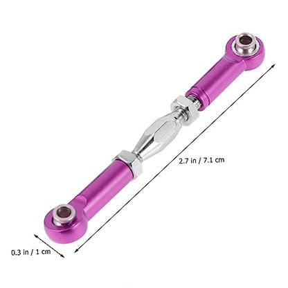 Vaguelly 6pcs Rc Car Rod Linkage Upgrade Kit Aluminum Turnbuckle Rods Easy Installation for Scale Vehicles - color: Purple