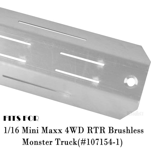 RC Upgrades Part Chassis Protect Armor Skid Plate Guard for 1/16 Mini Maxx 4WD RTR Brushless Monster Truck,Stainless Steel Chassis Hops Up,Car Model:(#107154-1)