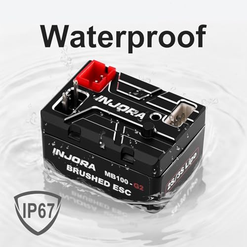INJORA MB100 G2 Waterproof 40A Brushed ESC for 1/24 1/18 RC Crawler