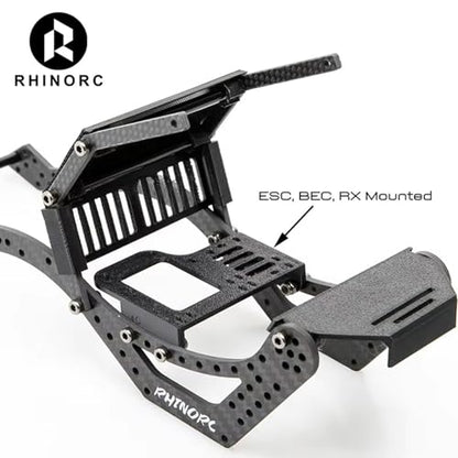 RhinoRC W1 Chassis,Crawler Frame Chassis Kit,with Titanium Alloy Link kit for 1/10 RC Crawler Car (W1 Kit) - color: W1 Kit