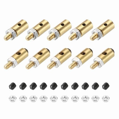 MECCANIXITY Linkage Stoppers Connecting Servo Arm, Push Rod with Nut and Screw for RC Airplane, D4x1.2mm D4x1.8mm 10 Pcs - size: D4x1.2mm; D4x1.8mm