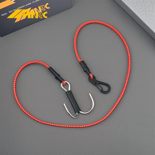 Metal Winch Trailer Tow Hooks & Elastic Force Escape Rope Kinetic Winch Strap for 1/10 RC Crawler Car Axial SCX10 II III 90046 TRX4 D90 Redcat Gen7 Gen8 RC4WD Upgrades Part