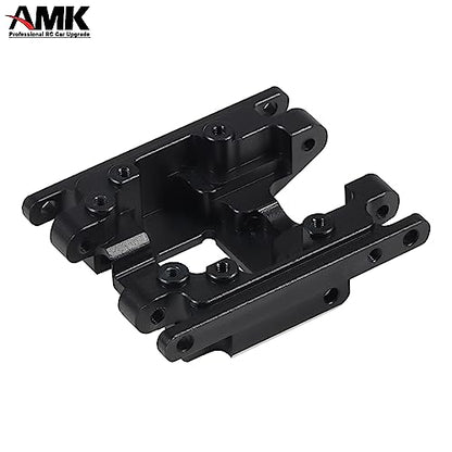 Aliuminum Alloy TRX4M Upgrades Transmission Gearbox Skid Plate with 11T Pinion Gear Box Housing for 1/18 RC Crawler 97054-1 Defend 97074-1 Bronc (Plate-Black) - color: Plate-black