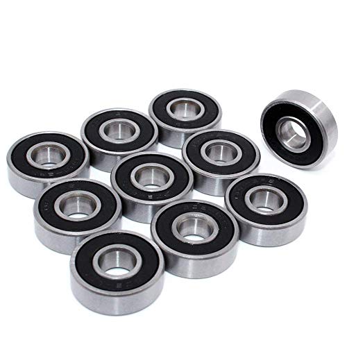 608-2RS Bearing 8x22x7mm, C3, Rubber Sealed Steel 30-Pack - size: 608-2rs(30 Pack)