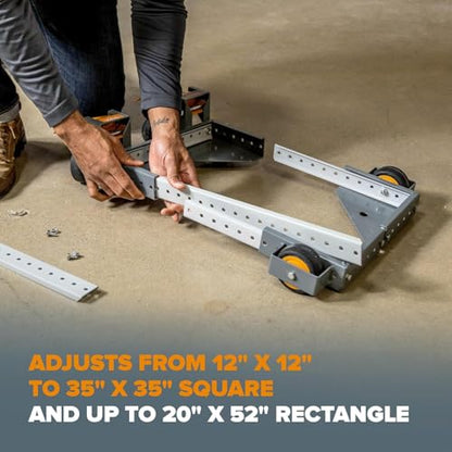 BORA PM-2500 Mobile Base for Shop Equipment - Adjustable Table Saw Base - style: 2 All Swivel Casters