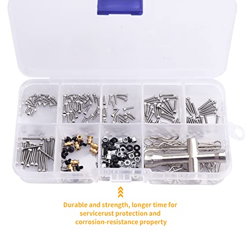 274Pcs RC Screw Kit RC Repair Kit M1.4 Screws for Axial SCX24 Bronco Deadbolt Gladiator Chevrolet C10 B17 Betty Wrangler JLU 1/24 Crawler Upgrades